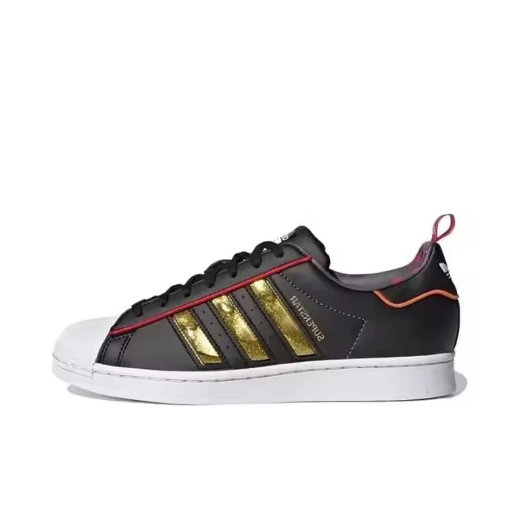 Leten Originals Superstar Leather Simple Versatile Low Life Casual Board Shoes para mujer negro blanco ID1139 calcomanía - 1