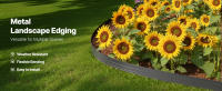 SucceBuy Borde de paisaje de metal, 10 paquetes de aleación de aluminio resistente a la oxidación de 60 pulgadas, borde de jardín flexible, borde de césped resistente para macizos de flores, patio y caminos - details 0