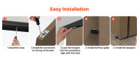 SucceBuy Herrajes para puertas de derivación, kit de puertas corredizas de alta resistencia, juego de aleación de aluminio para sistema de 2 puertas, instalación sencilla - details 4