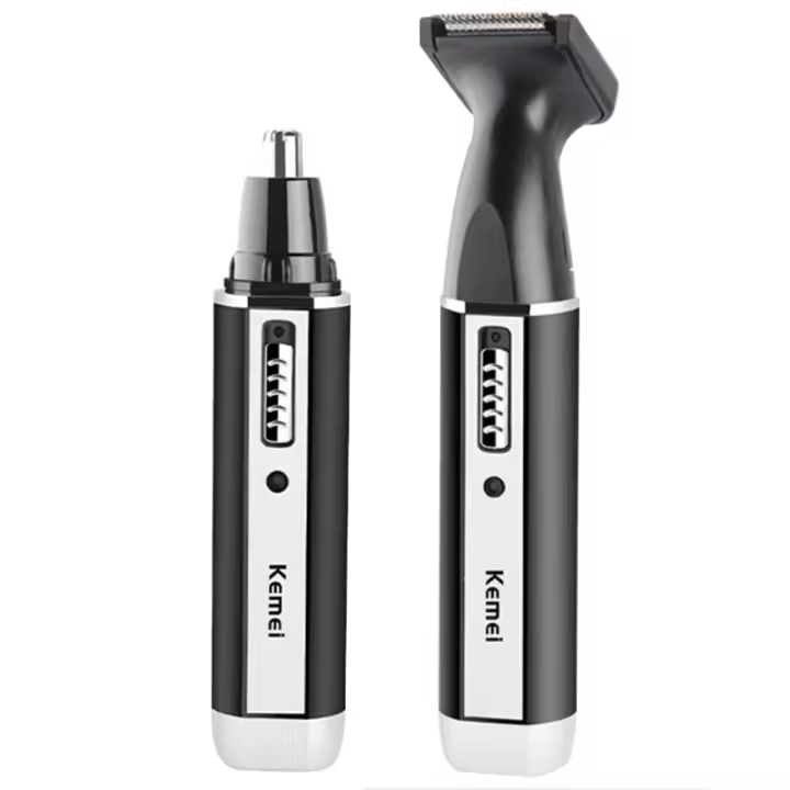 Afeitadora Kemei Original Recargable para el Nariz y Cejas Herramienta de Limpieza para el Nariz y Orejas Máquina de Eliminación de Vello con Batería Fuente de Alimentación AC/DC - 1