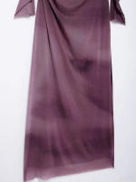 n Estampado de otoño de colores de tul plisado simple para mujer, vestido de malla informal de manga larga con - details 8