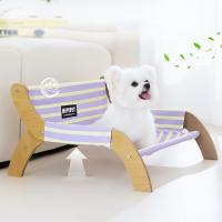 Sofá para mascotas sencillo y resistente al desgaste, cama para perros desmontable reclinable a rayas para gatos, transpirable y a prueba de humedad, para el hogar - details 3