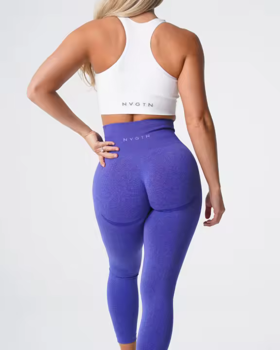 Pantalones de Yoga de Cintura Alta para Mujeres NVGTN Leggings Deportivos de Spandex con Patores Suave para Gimnasio Ropa de Fitness - 1