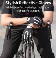 WEST BIKING-guantes de ciclismo reflectantes para hombre y mujer, manoplas de medio dedo para deporte, gimnasio, Fitness, bicicleta de carretera y montaña, Verano - details 13