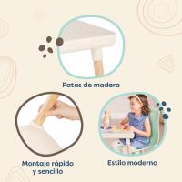 Juegos de mesa y sillas de color marfil y rosa - details 11