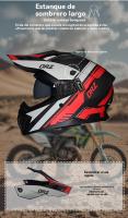 Casco moto integral hombre juvenil aire libre trail rally Equipo Protector - details 4