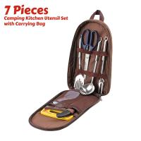Juego de utensilios de cocina para acampar al aire libre, bolsa de almacenamiento, herramientas para bar - details 7