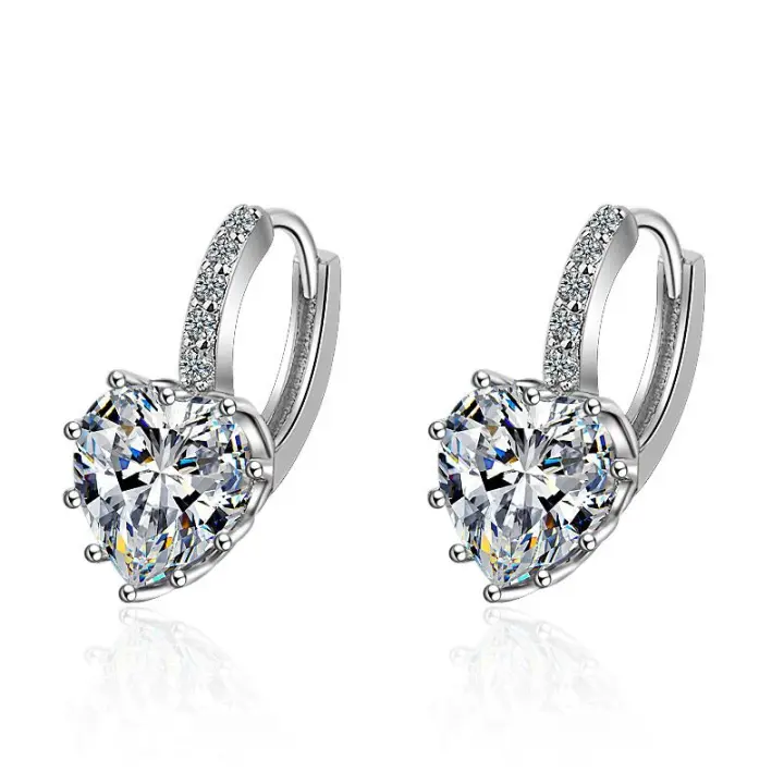 pendientes de plata de ley 925 para mujer, aretes redondos con forma de flor pequeña, regalo de joyería - 1