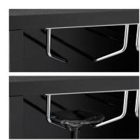 Botellero Grande para 22 Botellas de Vino Mueble de Bar Sosténido Estilo Agarre 96x63x35 cm Negro - details 5