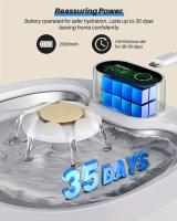 Grifo de Agua para Gatos Inalámbrico Automático 88oz/2.6L Ventana de Nivel de Agua y Sensor de Movimiento Ultra Silencioso Suministros para Mascotas - details 2