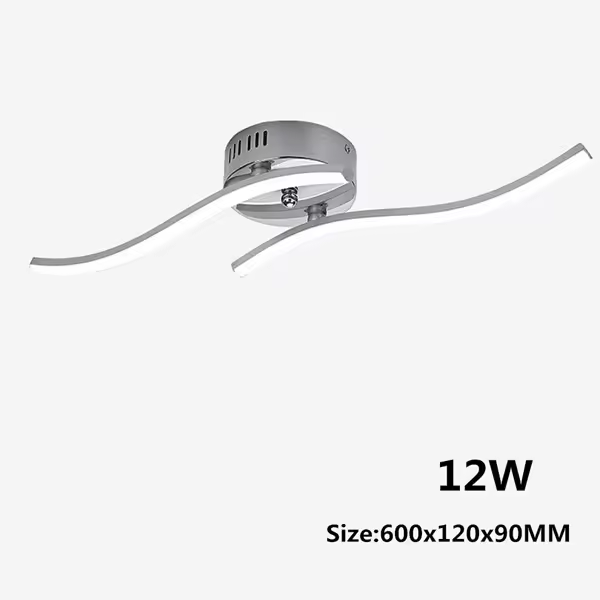 Lámpara de Techo LED Moderna en Forma de Onda de Aluminio GAHADA 12W 18W 24W - 1