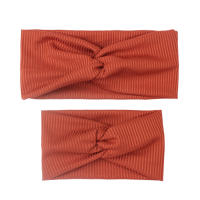 Headband Elástico De Color Sólido Para Niñas Pañalera De Algodón Unisex Accesorios De Moda Para Madres E Hijos Conjunto De Cabello Lindo Y Práctico - details 2