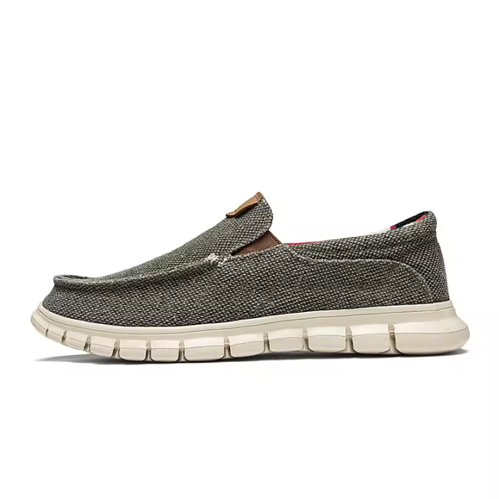 Mocasines anchos para hombre Slip-ons Zapatos para caminar de lona informales de gran tamaño - 1