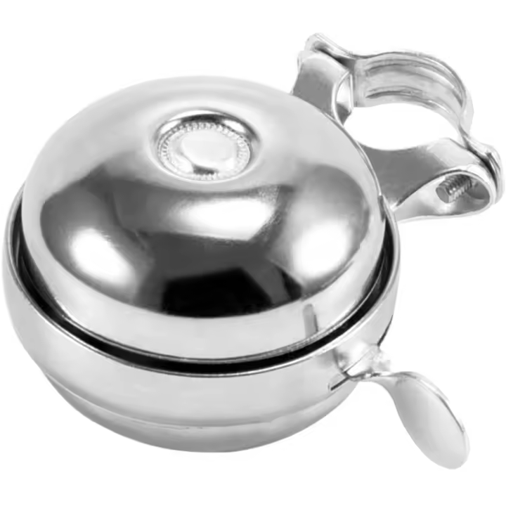 Campana clásica de Metal para bicicleta, claxon DE SEGURIDAD DE PLATA fuerte para ciclismo, accesorio de deporte al aire libre, alarma de sonido, regalo para niños - 1