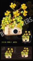 Ladrillos creativos para colgar en la pared, flores eternas Moc, bloques de construcción, orquídeas, peonías, juguetes de moda con luz, regalos para niñas - details 2