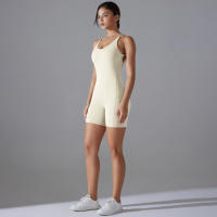 Hamidou-Conjunto de Yoga con espalda descubierta para mujer, Body de Fitness de alta elasticidad, ropa de gimnasio deportiva, Top corto de Fitness, Shockpro - details 32