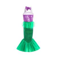 AmyStylish Niñas Princesa Sirena Ariel Cosplay Halloween Fiesta de Cumpleaños Verano Playa Vacaciones Vestido - details 56