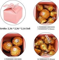 50 cajas de regalo para bodas, cajas decorativas con forma de mariposa rosa para fiestas de cumpleaños con temática de aniversario - details 0