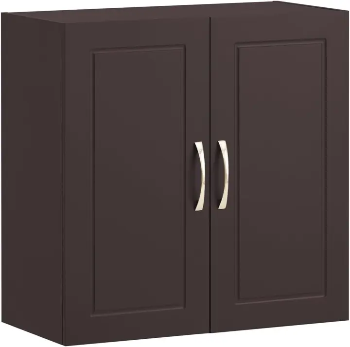 Armario Auxiliar Multiusos de Pared Mueble Baño Colgar Armario Suspendido con 2 Puertas Blanco 60 x 30 x 60 cm - 1