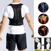Corrector de postura Unisex, cinturón de seguridad deportivo de neopreno y nailon, ajustable, soporte para la espalda, color negro - details 6