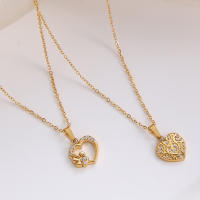 Colgante de Corazón de Melocotón en Acero Inoxidable con Placa de Oro Lujo Ligero para Mujeres - details 5