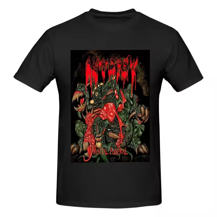Camiseta de manga corta para hombre, Camisa de algodón, color negro, para Funeral - 1