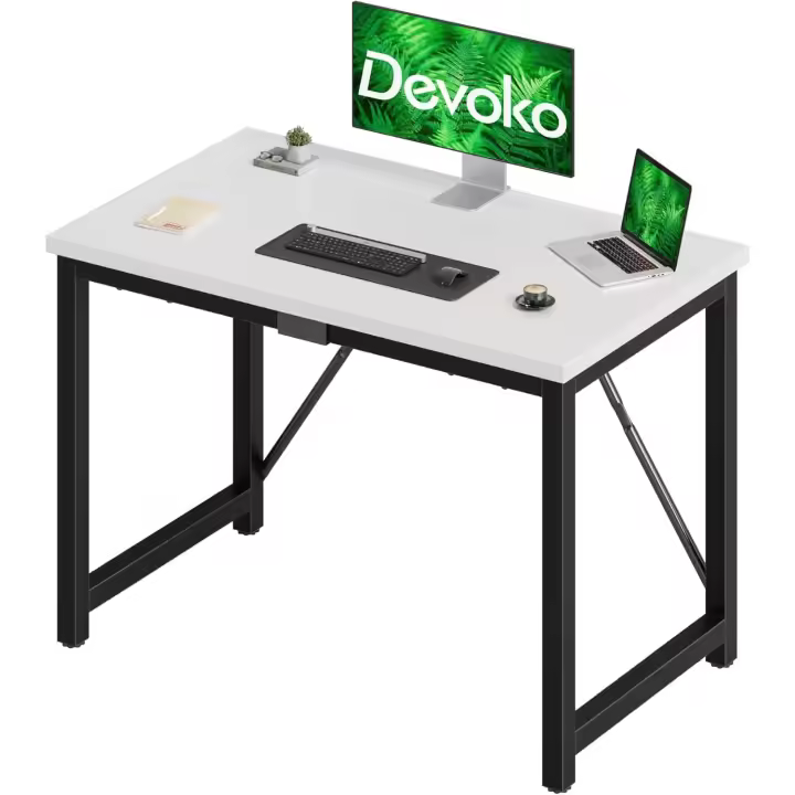 Escritorio Pequeño para Ordenador 100 x 50 x 73 cm Mesa de Oficina en Casa - 1