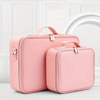 Bolsa de maquillaje minimalista de Color sólido con cremallera, bolsa de aseo multifuncional ligera, bolsa de aseo para mujer - details 0