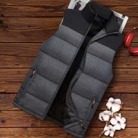 Chaqueta de invierno gruesa sin mangas con diseño de burbujas, chaleco corto de concha suave marrón para hombre de talla grande - details 1
