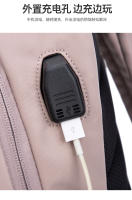 Mochilas al aire libre para mujer Mochila multifuncional para mujer con puerto de carga externo Mochila impermeable Bolsas de viaje para senderismo Preciosa moda Rosa - details 12