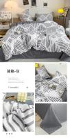 Juego de cama a cuadros, funda de edredón, sábana y funda de almohada, tamaño doble, queen y king, Simple, 3/4 - details 18