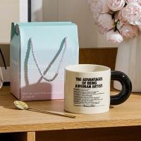 Artista femenino taza de cerámica taza de café creativa taza de leche para niñas oficina taza de recuerdo simple ins - details 1