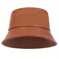 winter Fashion bucket hat Artificial leather windproof warm bucket hats men women wild tide cap Panama fisherman caps gorras - details 6