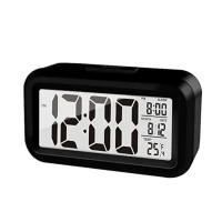 Reloj despertador Digital LED con retroiluminación, calendario de datos y hora, reloj de mesa con retroiluminación electrónica - details 1