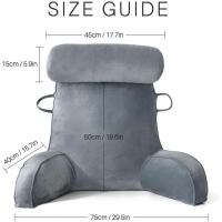 Almohada de Lectura para Cama, Almohada para Reposo en la Cama con Cuello Desmontable y Brazos para Sentarse en la Cama o el Respaldo, Almohada de Lectura Espalda para Trabajar Relajarse - details 6