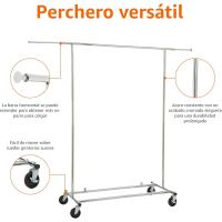 Perchero de Cromo Elegante Soporte para Abrigos y Paraguas - details 2
