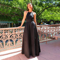 Sentido del diseño de verano para mujer de vacaciones en la playa, vestido de playa con tirantes sin espalda, vestido camisola de estilo francés - details 0