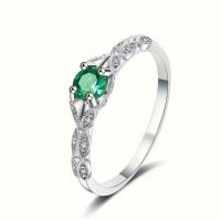 Anillo de plata ligero de lujo con circonita amatista para mujer, anillo con temperamento de gema de moda simple europea y americana - details 7