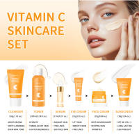 Conjunto de Cuidado de la Piel de Vitamina C de 6 Piezas Incluye Toner, Sérum, Crema para los Ojos, Crema Facial, Protector Solar, Limpiador de Piel Húmedo - details 1