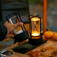 Lámpara LED de mesa inalámbrica, luz de escritorio de Metal con atenuación táctil, recargable, para restaurante, dormitorio - details 2