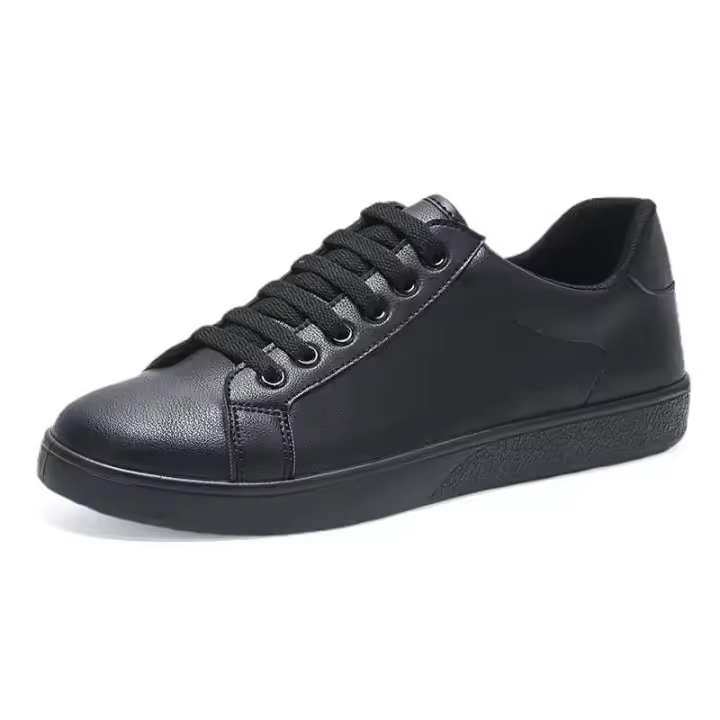 Nuevas zapatillas de deporte blancas de calidad al por mayor para hombres, zapatos planos de aire de diseño informal, zapatos negros puros, precio bajo, 45, marca famosa de fábrica - 1