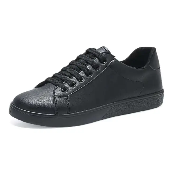 Nuevas zapatillas de deporte blancas de calidad al por mayor para hombres, zapatos planos de aire de diseño informal, zapatos negros puros, precio bajo, 45, marca famosa de fábrica - 1