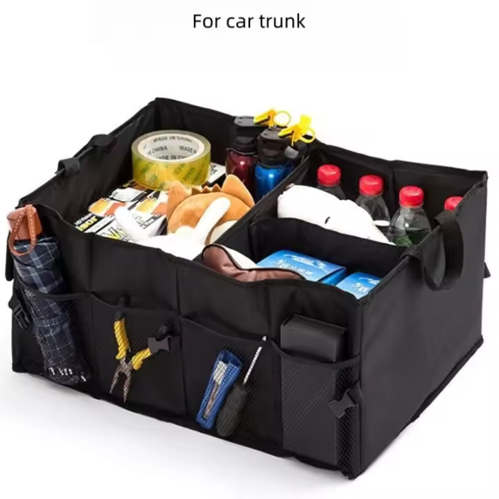 Caja de Almacenamiento Plegable Oxford Organizador de Coche Accesorio de Armario Contenedor de Almacenamiento en Tela No Impermeable Forma Cuadrada - 1