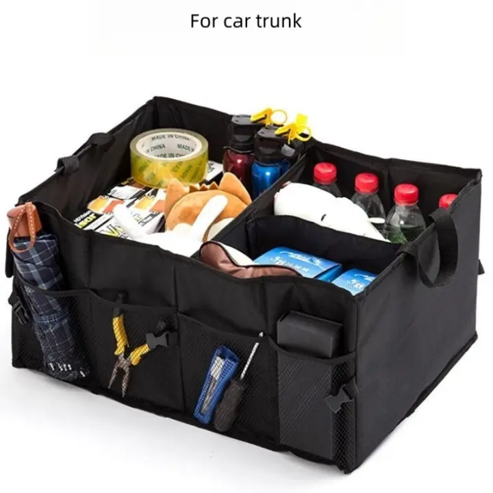 Caja de Almacenamiento Plegable Oxford Organizador de Coche Accesorio de Armario Contenedor de Almacenamiento en Tela No Impermeable Forma Cuadrada - 1