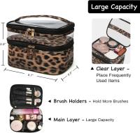 Bolsa de Cosméticos de Doble Capa, Bolsa de maquillaje, Bolsa de viaje, bolsas de maquillaje para Mujeres, estuches de Cosméticos, portátil, impermeable, plegable - details 3