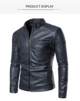 Nueva chaqueta de cuero para hombre, moda delgada de motocicleta juvenil, PU, de otoño e invierno - details 6