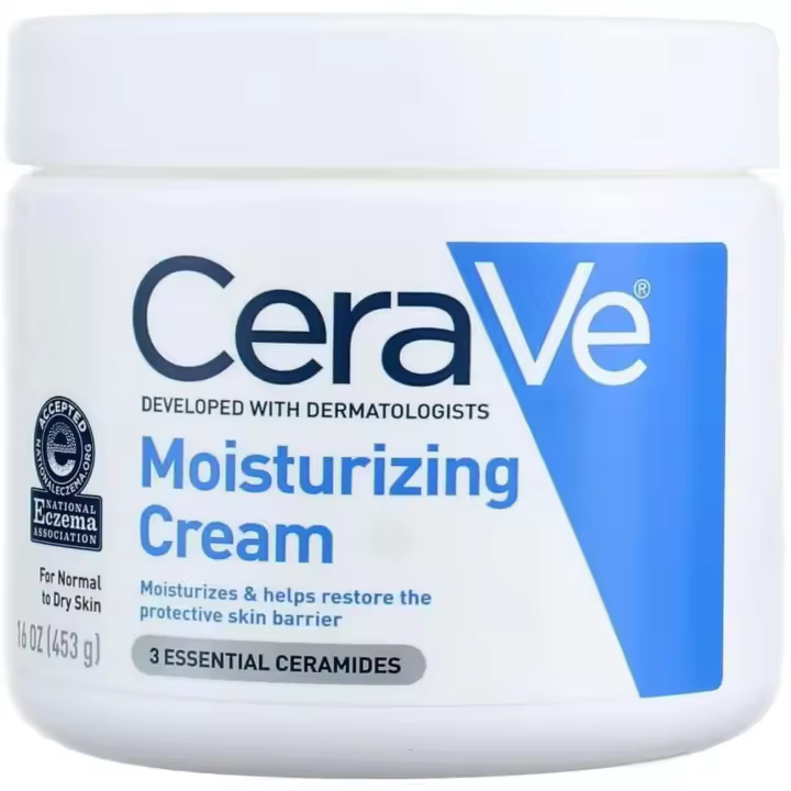 Crema hidratante CeraVe, crema corporal para piel seca, onza, 16 onzas - 1