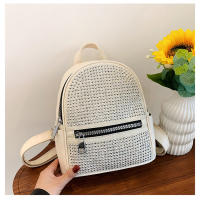 Mochila casual simple, moderna y de gran capacidad, diamantes de imitación de gas extranjero, bolsa de gas extranjero. - details 27
