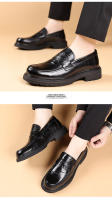 Nuevos hombres de primera capa de cuero de vaca zapatos casuales de cuero de cabeza grande vestido de negocios de cuero de suela gruesa zapatos de los hombres transpirable solo zapatos de los hombres - details 12