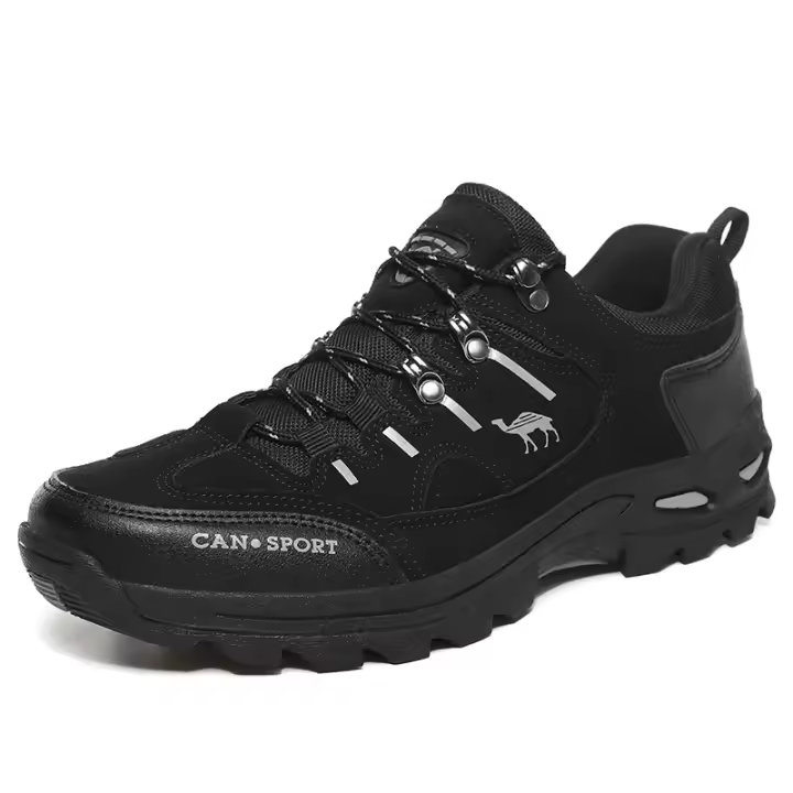 Zapatos de senderismo para hombre, botas de montaña al aire libre, zapatillas de suela gruesa, zapatos de Trekking con cordones a la moda - 1